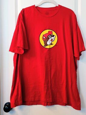 Buc-ee's Beaver Logo Graphic T-Shirt Red 2XL Short Sleeve 100% Cotton